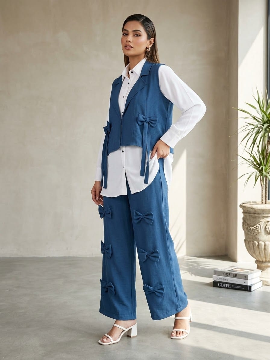 Jacket Bow Style 3pc cord set