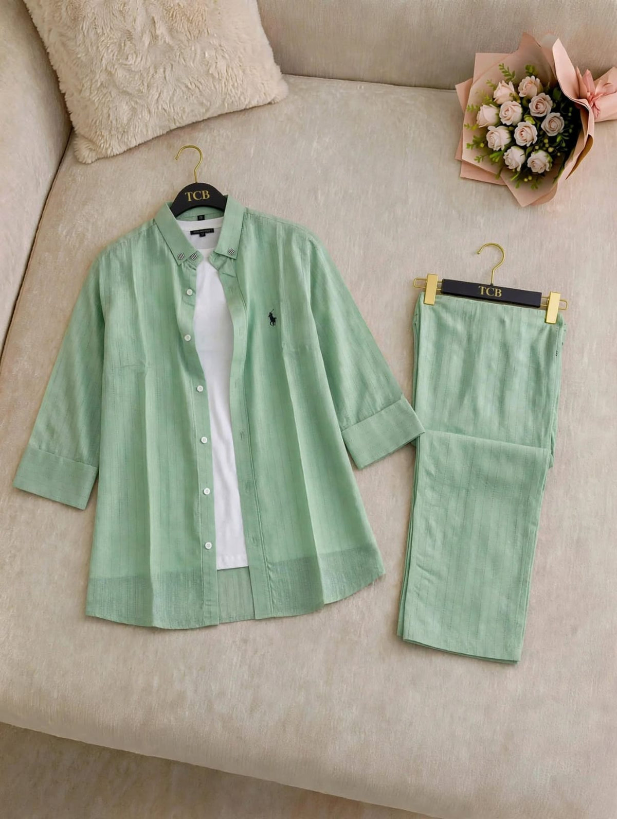 Sage Green polo-cord-2pc