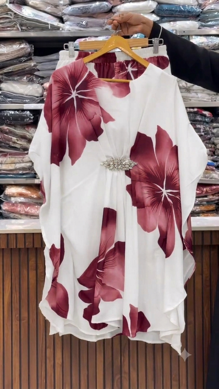 Digital Floral Kaftan