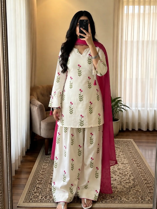 Olive Garden Kurta Patiala Ensemble (Farshi Shalwar) 2 Piece