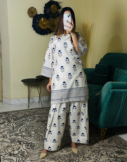 Neel Phool (Farshi Shalwar) 2PIECE